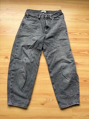 Agolde Black Wash Barrel Jeans 29